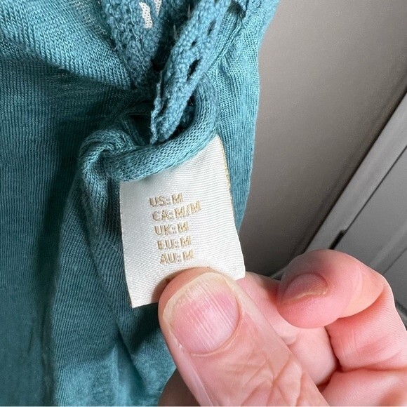 Cynthia Rowley teal/Blue Linen Tank Top - Picture 5 of 6